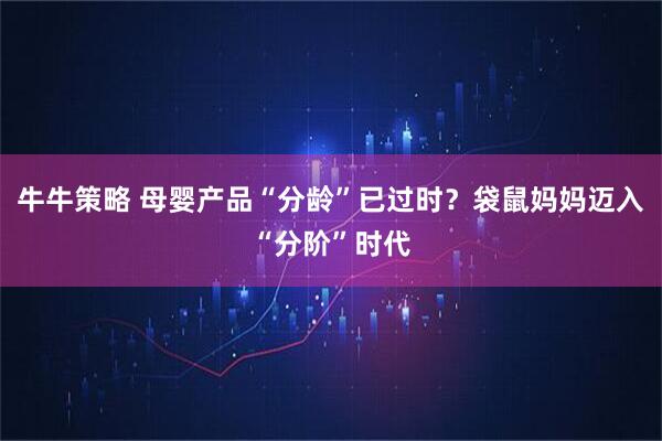 牛牛策略 母婴产品“分龄”已过时？袋鼠妈妈迈入“分阶”时代