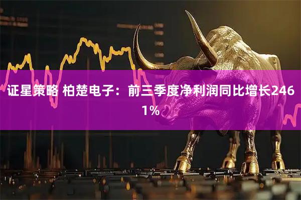 证星策略 柏楚电子：前三季度净利润同比增长2461%